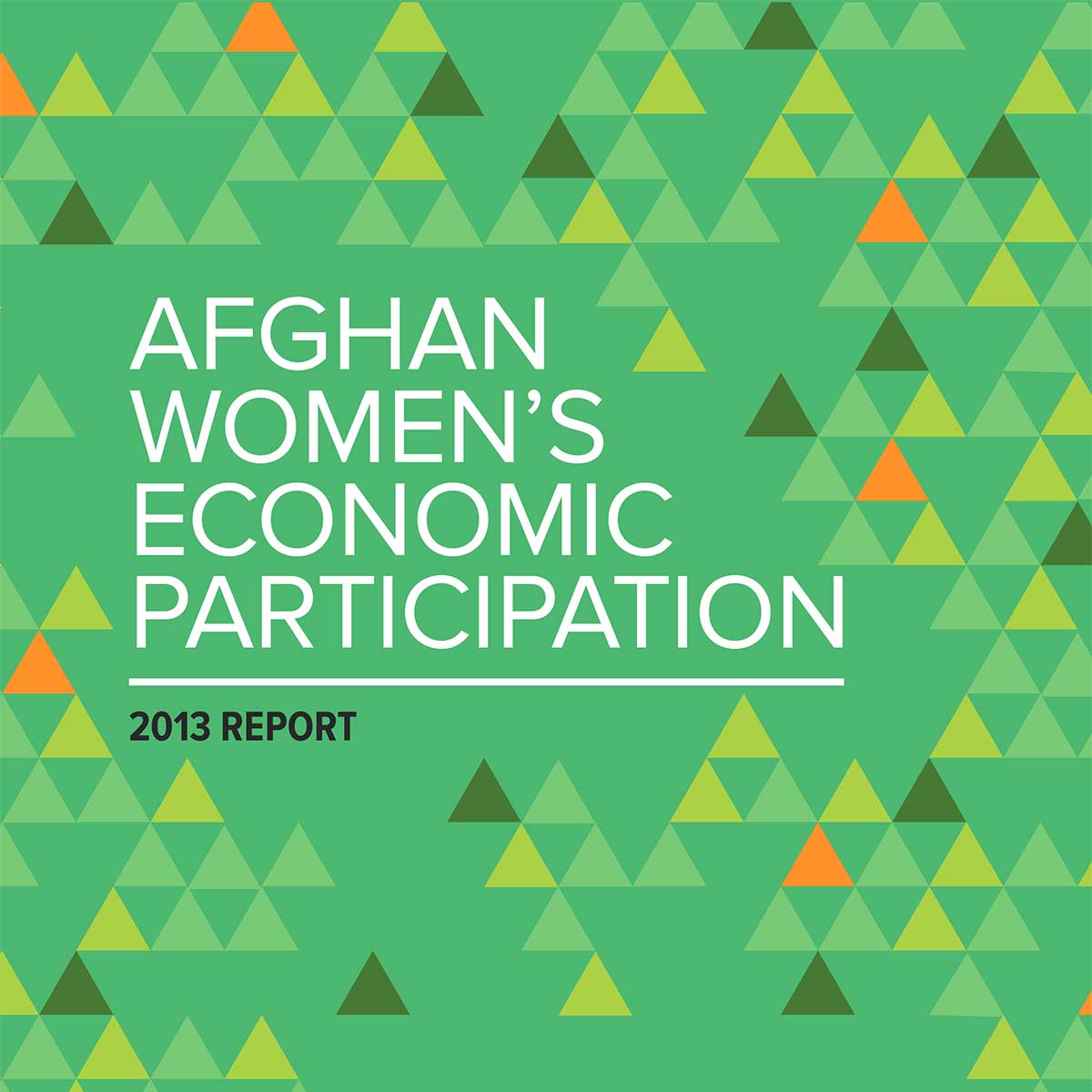 Afghan Women’s Economic Participation Report (2013)