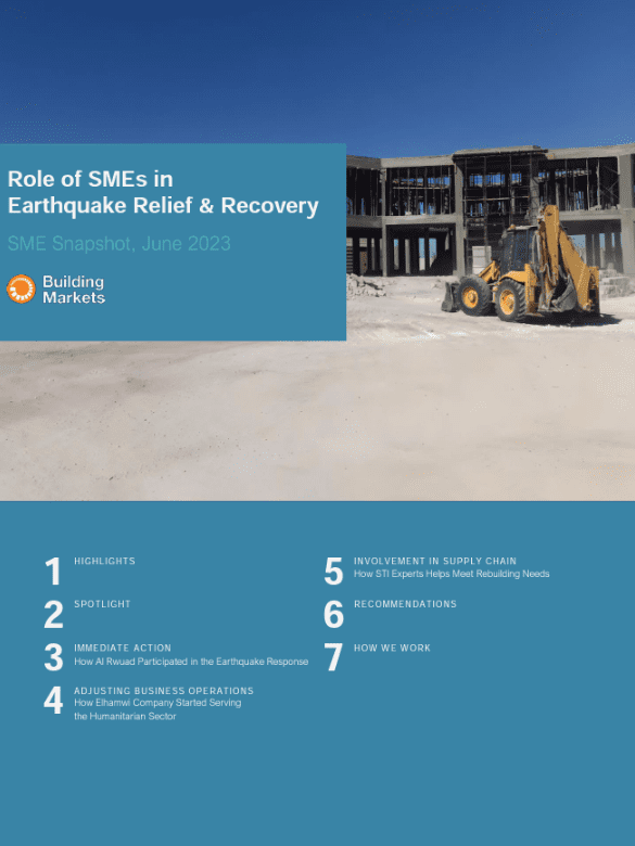 SME Snapshot: Role of SMEs in Earthquake Relief and Recovery (2023)